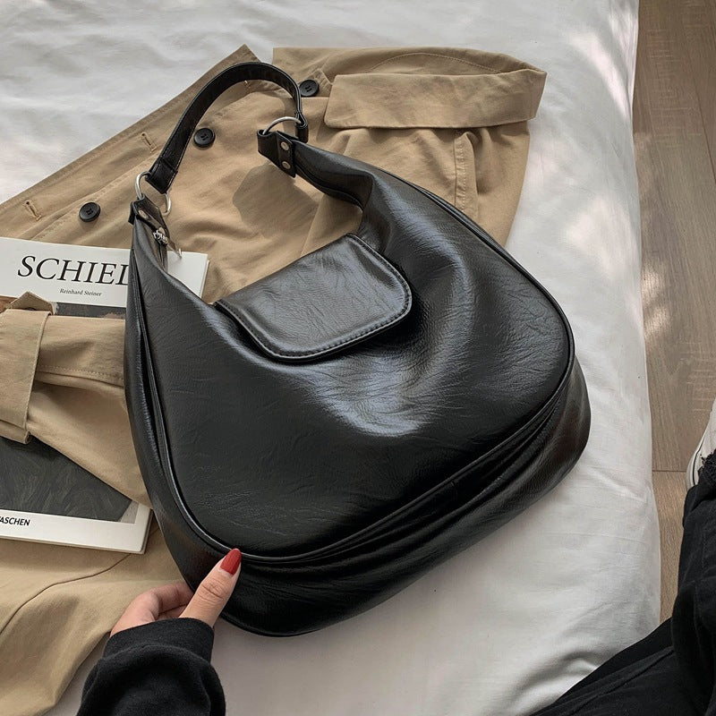 Single Shoulder Bag Class Commuter Soft Leather Tote Large Capacity