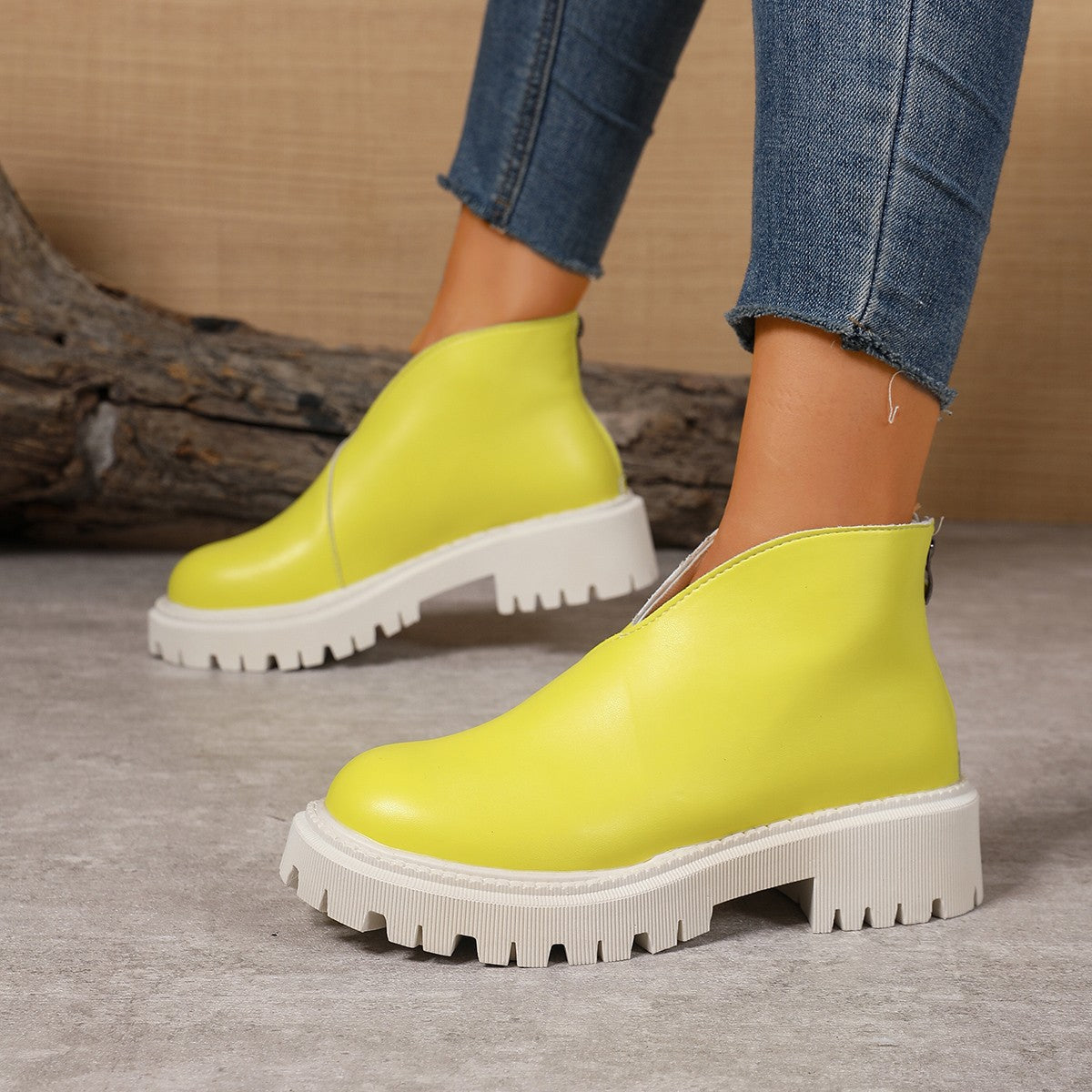 Arrival Women's Plus-size Chunky-heeled High-heeled Ankle Boots