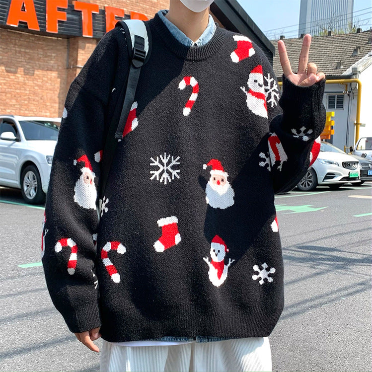 Santa Claus Sweater Men's Versatile Fashion