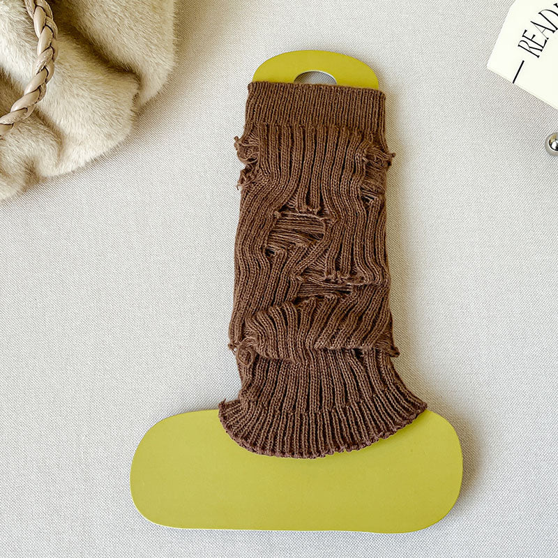 Personalized Gray Perforated Calf Socks