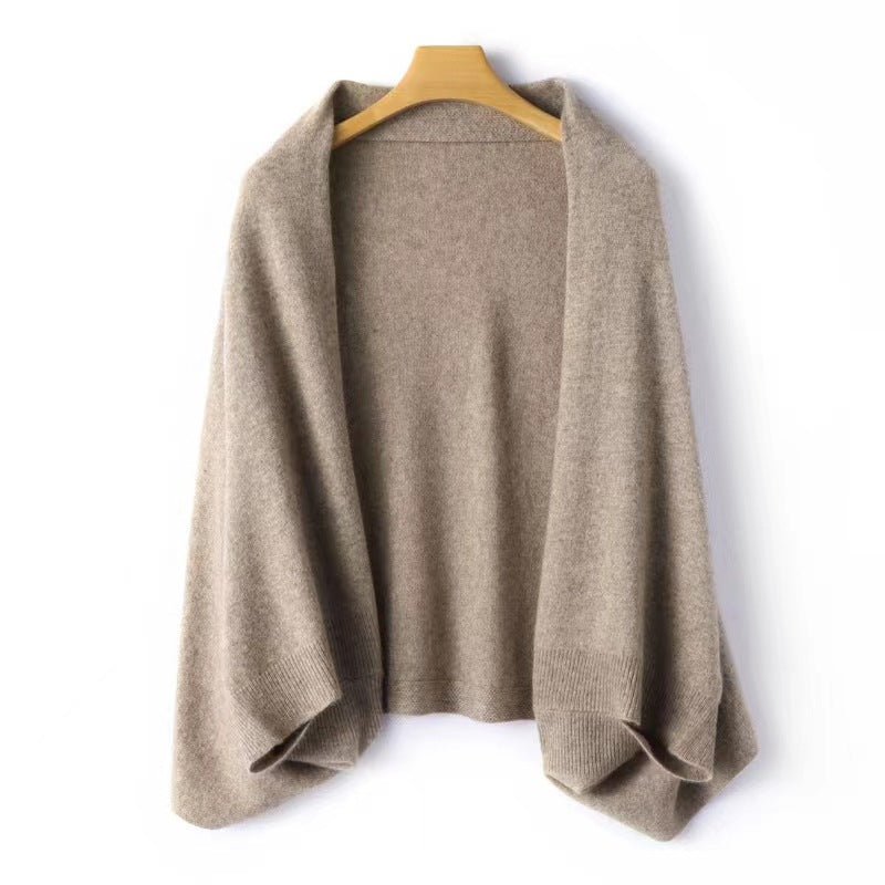 Løs Dame Cardigan/Kappe med Aircondition i Løs Pasform fra Idle Style