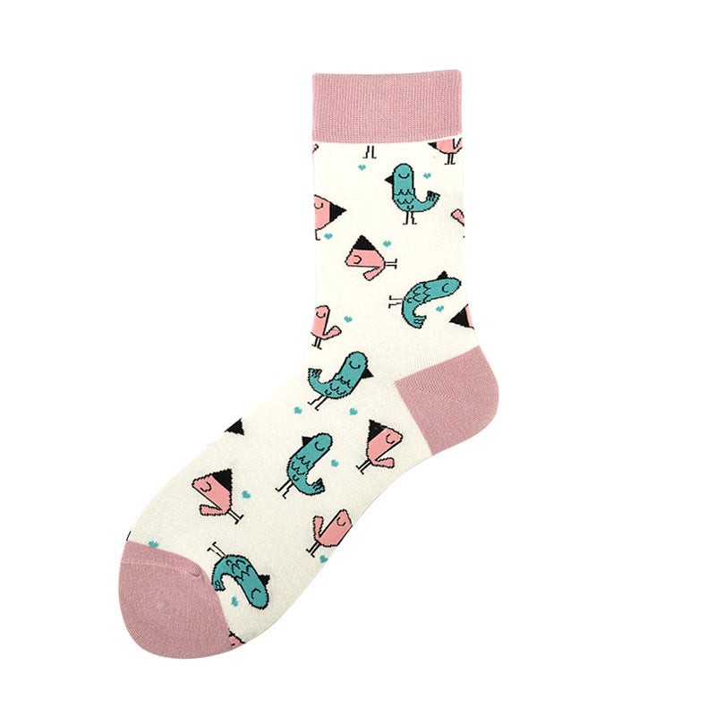 Creative Couple Cotton Mid-high Socks