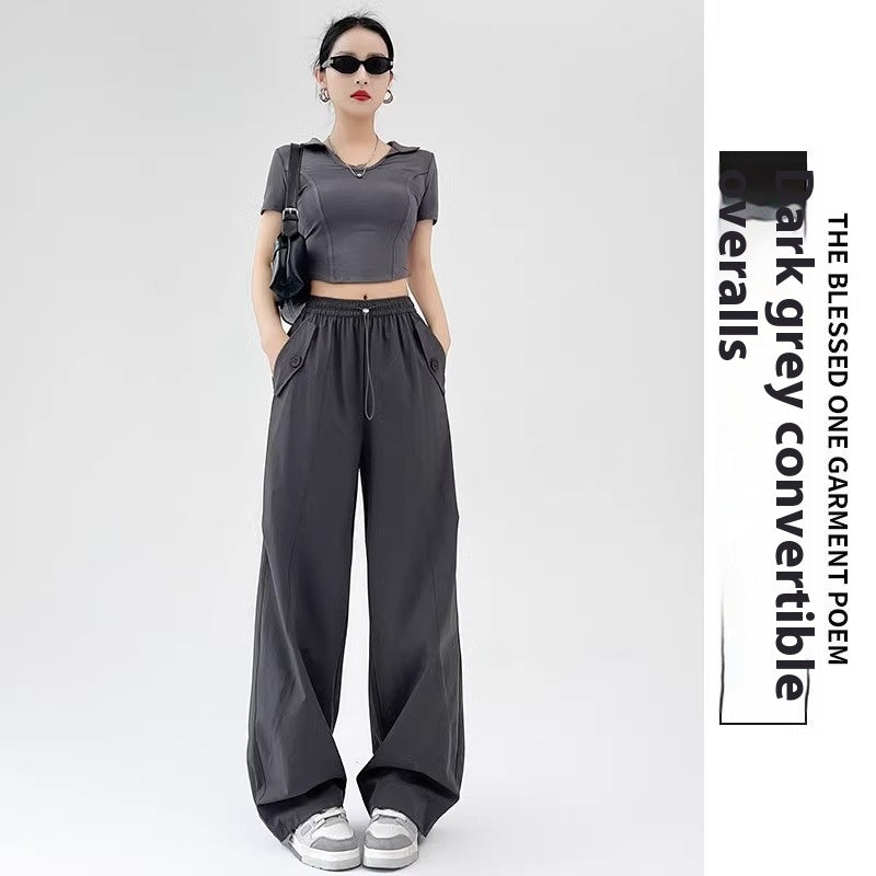 Overalls Women's Thin Quick-drying High Waist Loose