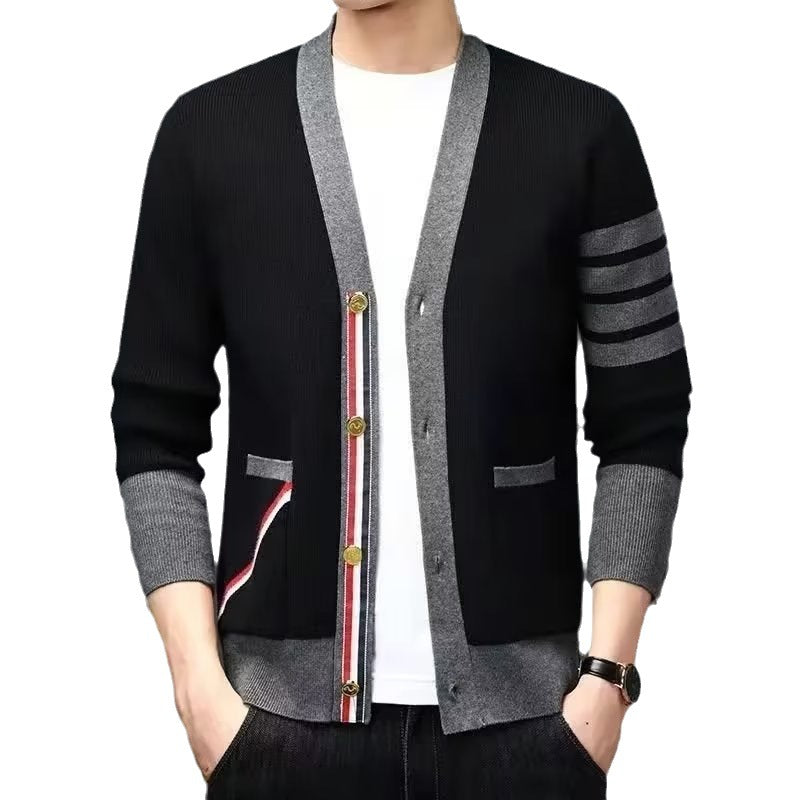 Knitted Cardigan Korean Fashion V-neck Coat