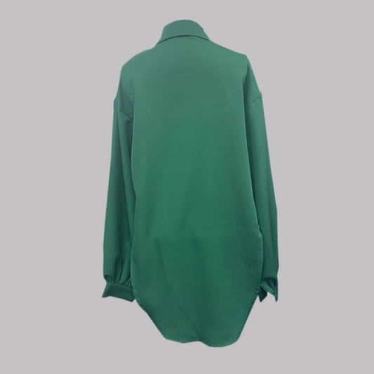 Elegant Mode Temperament Fritid Langærmet Grøn Jumpsuit
