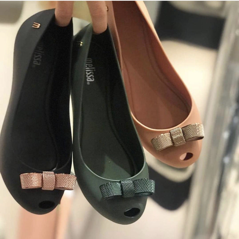 Fashion Kvinders Sløjfe Peep Toe Enkeltsko