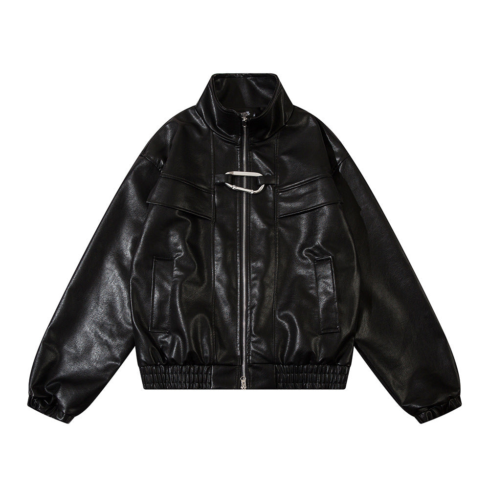 Men's Fashion PU Leather Motorcycle Jacket