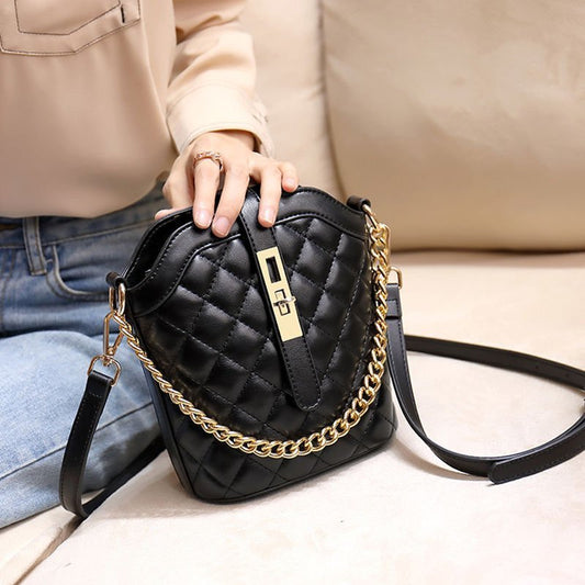 Trendy PU One-shoulder Messenger Kædetaske til kvinder