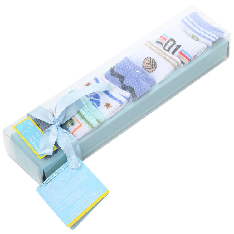 Breathable Sweat Absorbent 7th Children's Socks Cotton Letters