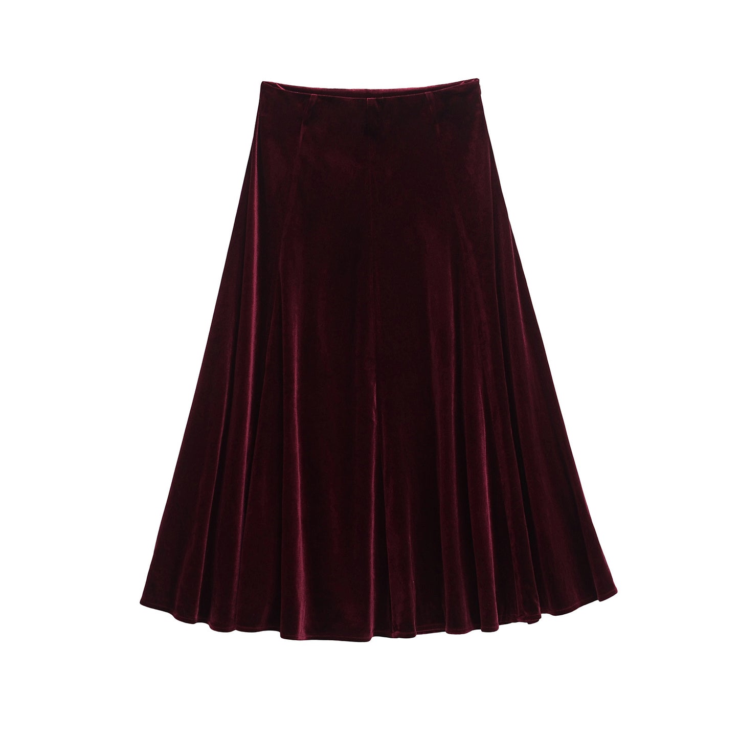 European And American Fashion Velvet Temperament Wave Skirt