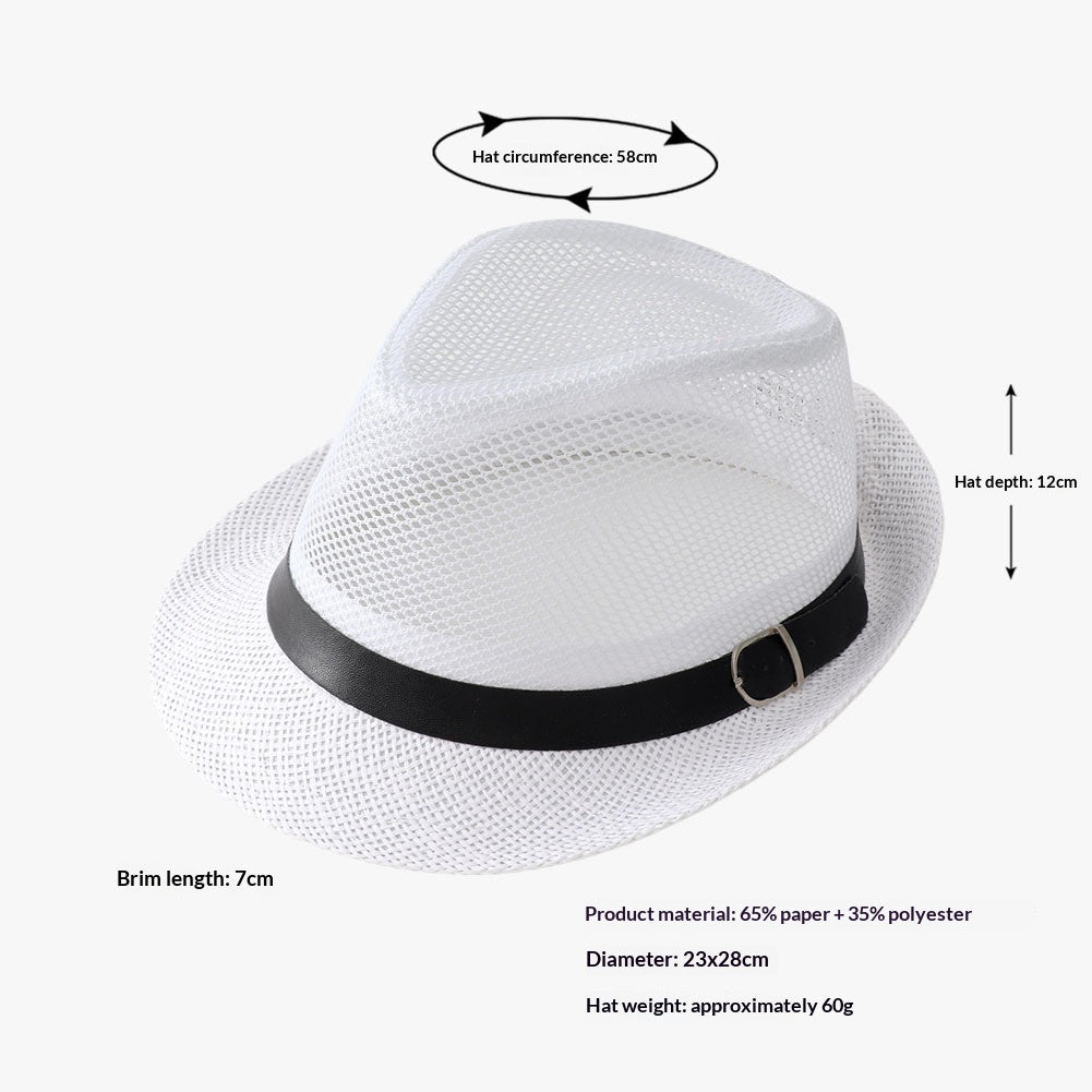 Straw Beach Summer Sun For Men And Women Sun-protective Fedora Panama Hat