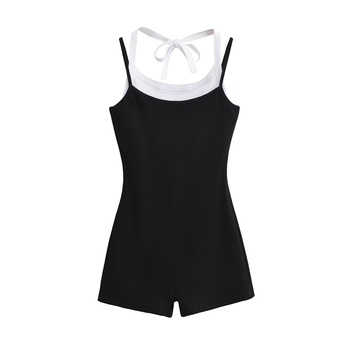 Womens Faux Two-piece Cami Bodysuit That Sculpts The Body And Creates A Slimming Look