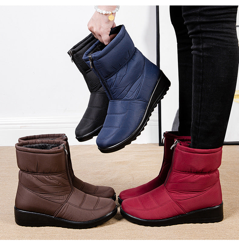 Women's Lazy Slip-On Waterproof Warm Snow Boots