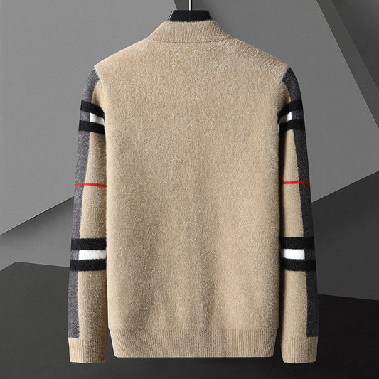 Men's Mink Fleece Business All-match Knit Sweater