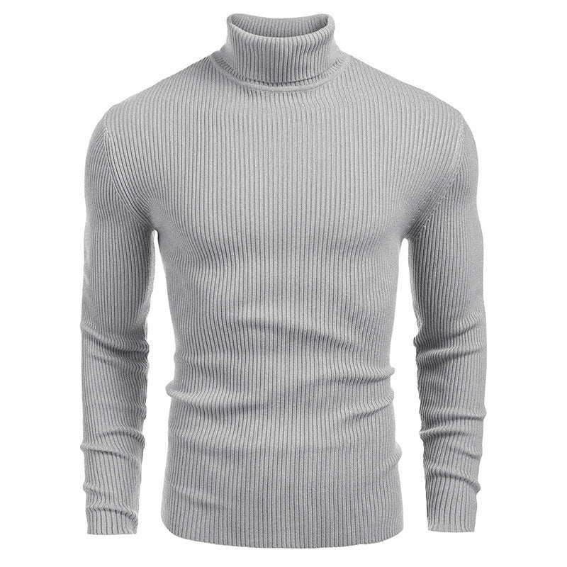 Autumn And Winter Men's Slim-fit High-neck Long-sleeved Sweater