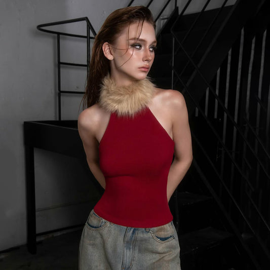 Retro Waist-cinching Figure-flattering Top