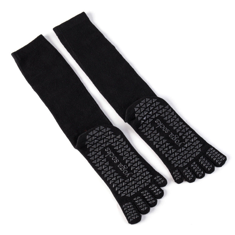Long Tube Yoga Socks High Tube Pilates Five Finger