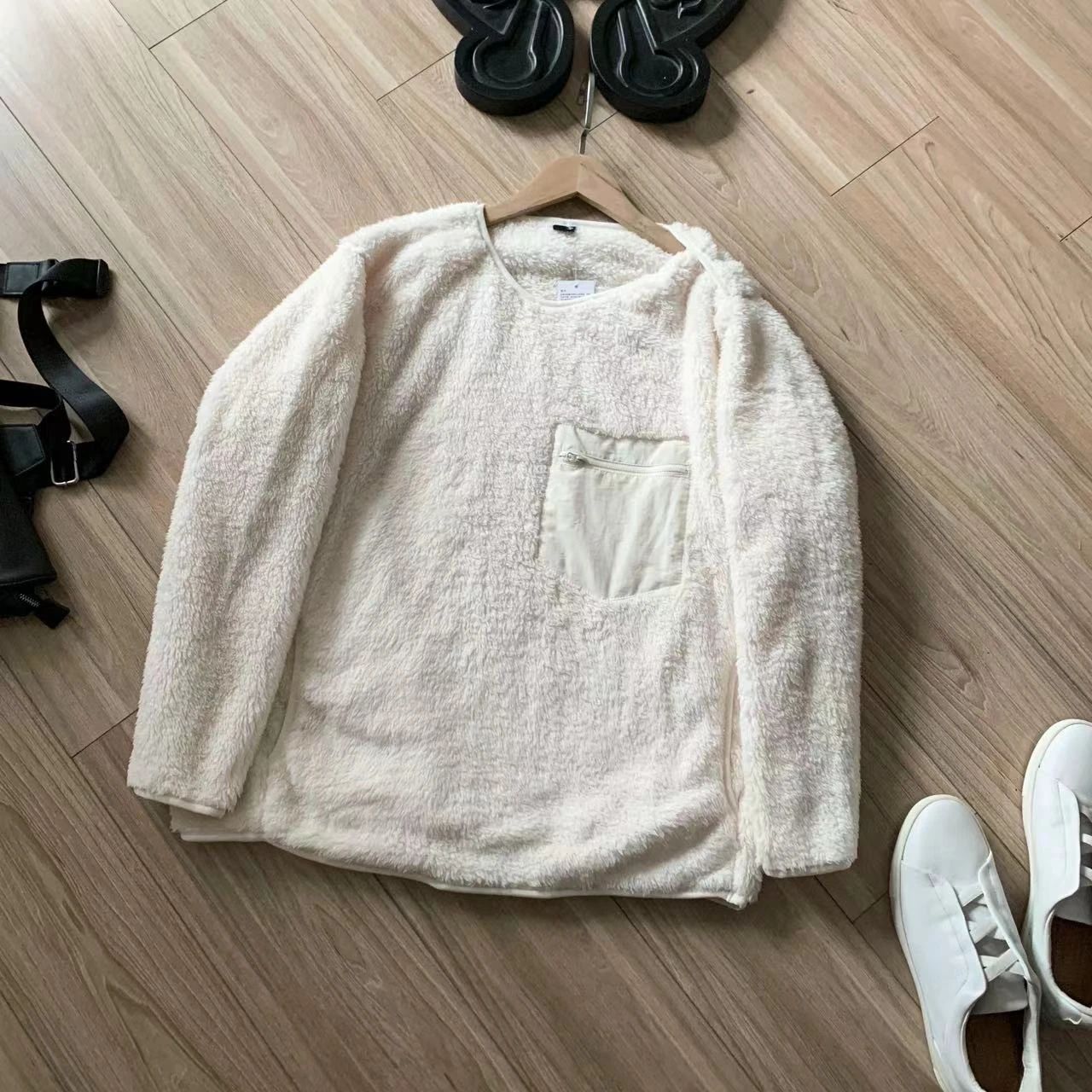 Mens And Womens Long-pile Fleece Pullover For Fallwinter