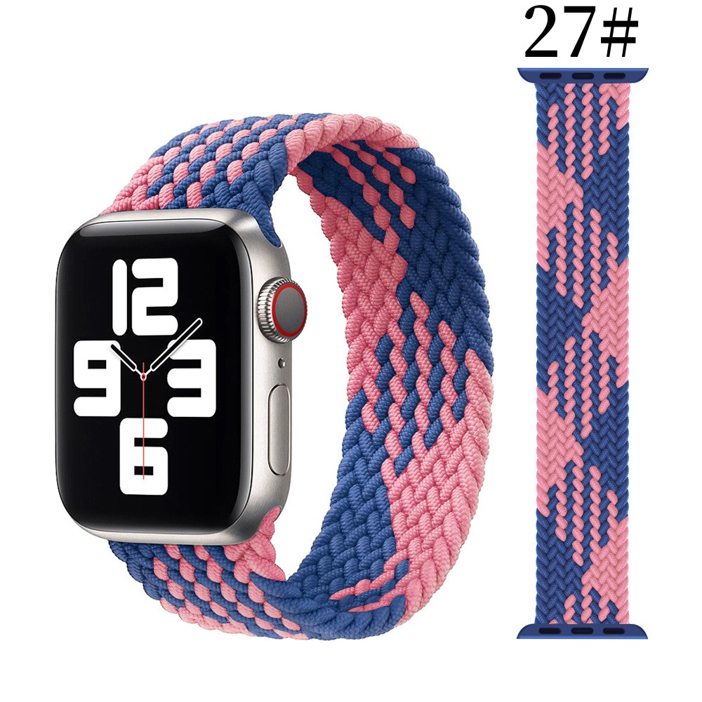 Compatible with Apple, Suitable For Iwatch Strap Simple Nylon Stretch Woven One Apple Watch Apple Nylon Strap