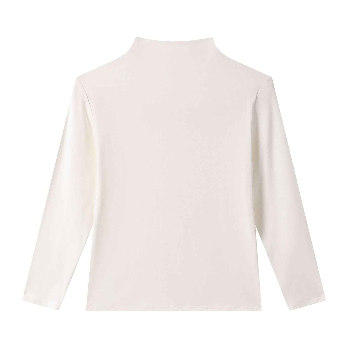 Womens Long-sleeve Mock-neck Base Layer With A Threaded Neckline