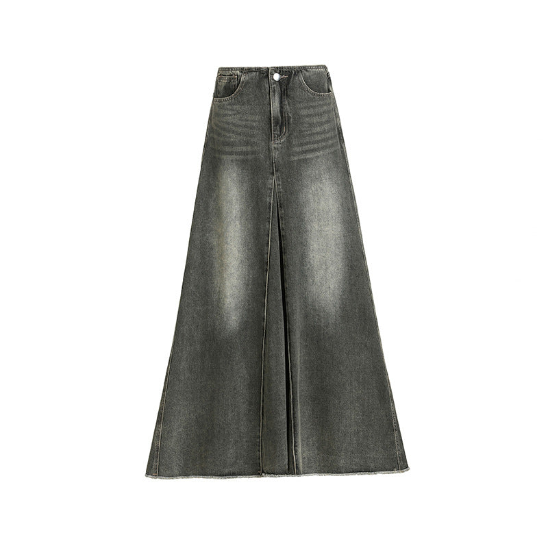 Women's American-style Black High Waist Skirt