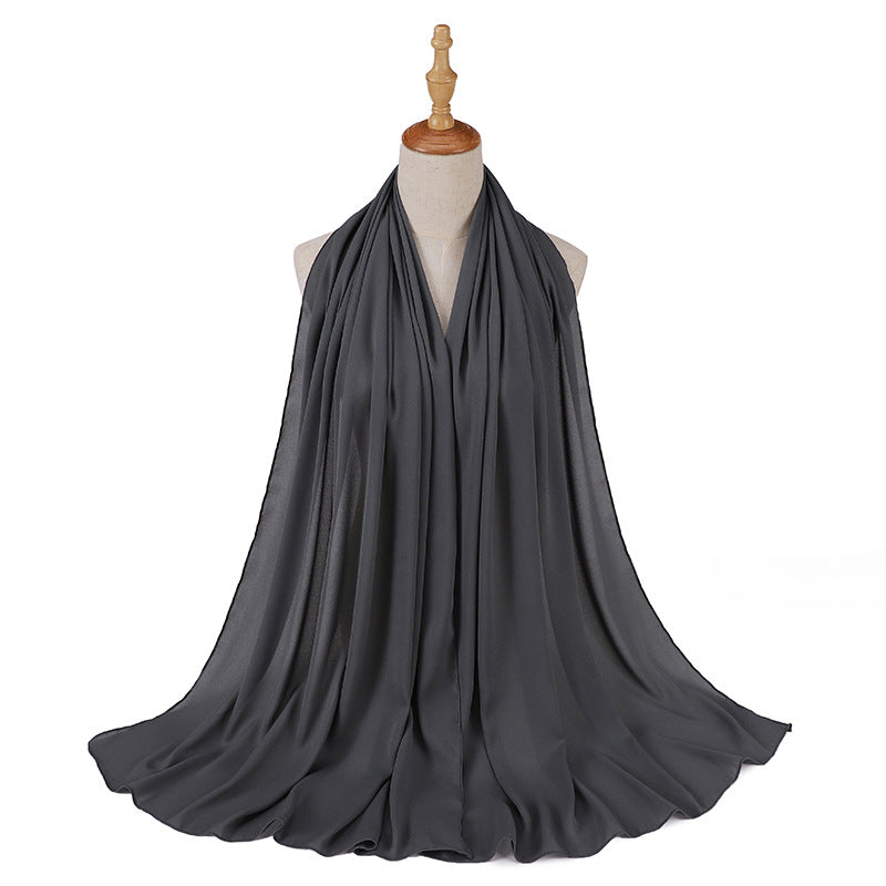 Malaysia Shiny Toe Cap Solid Color Scarf