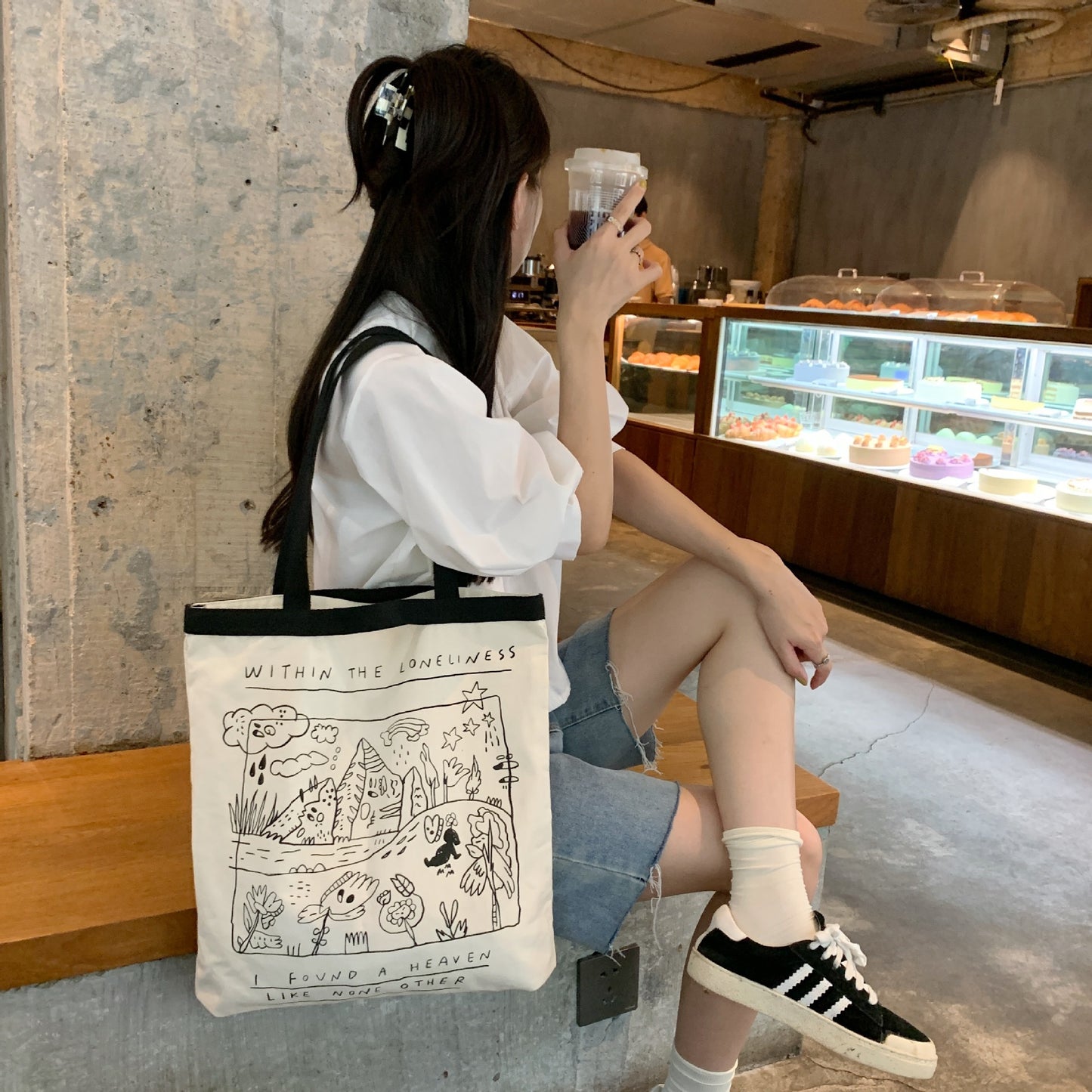 Graffiti Canvas Bag Female Student Commuter