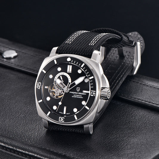 Fully Automatic Mechanical Watch With Luminous Display And Water Resistance For Men