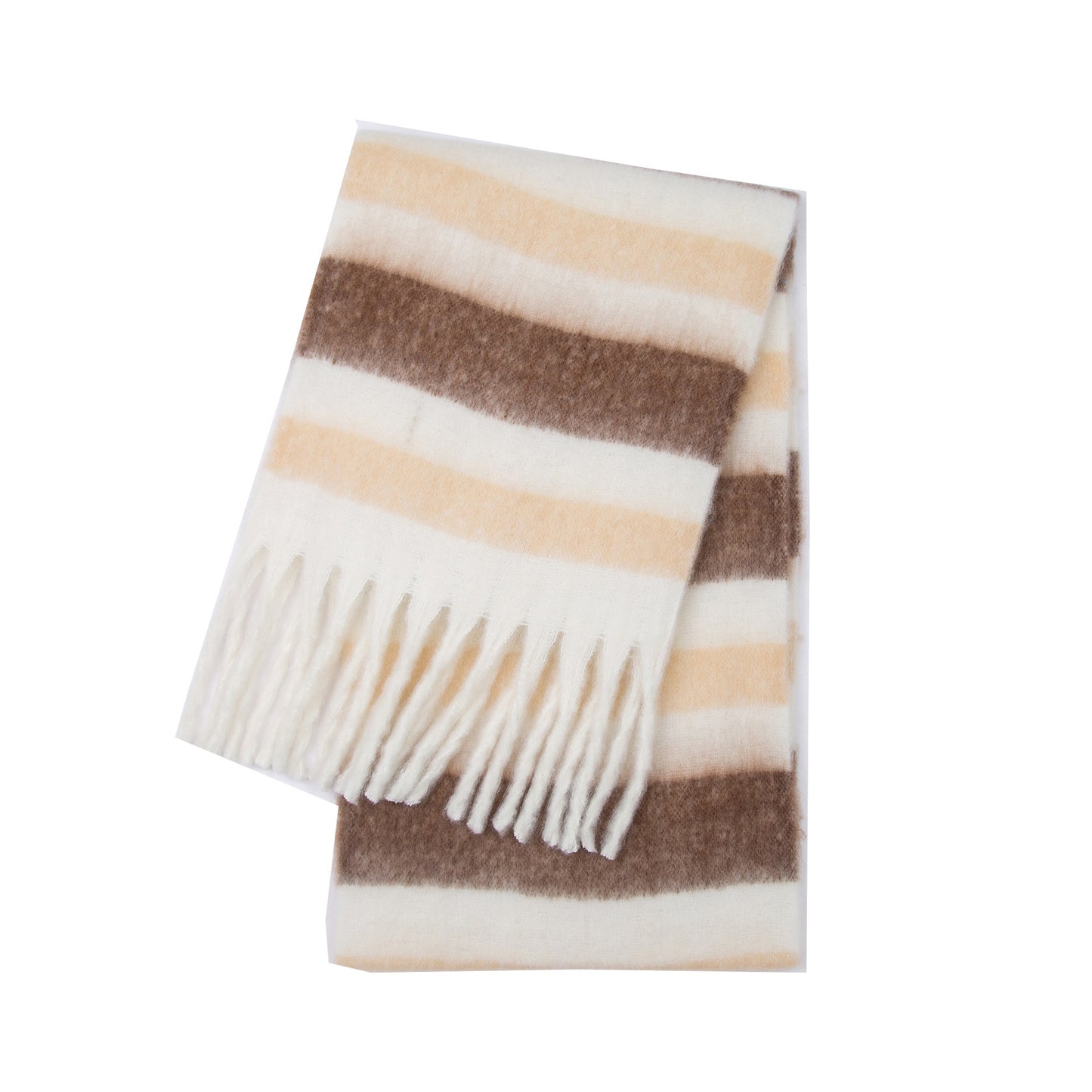 Women's Scarf Autumn And Winter New Thick Beard Color Four-grid