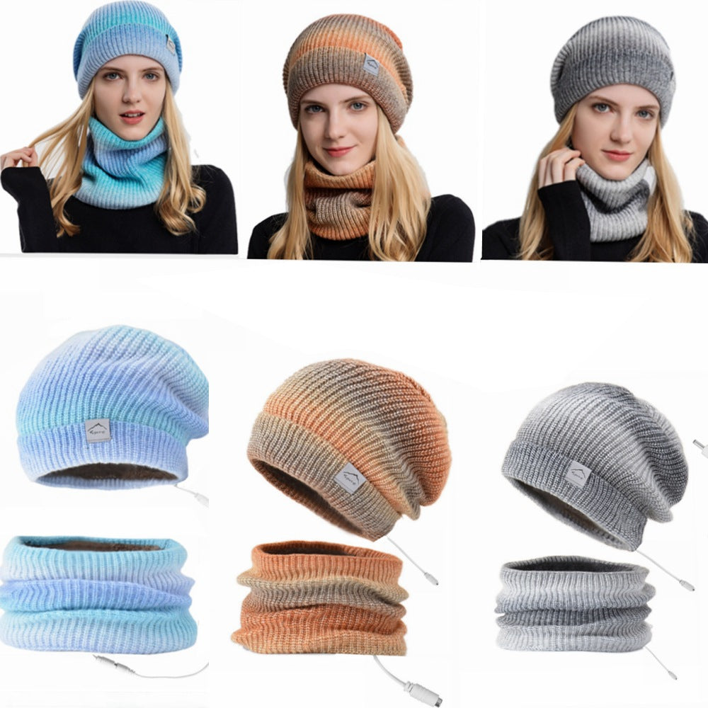 USB Electric Heating Keep Warm And Emit Heat Hat Outdoor Heating Scarf