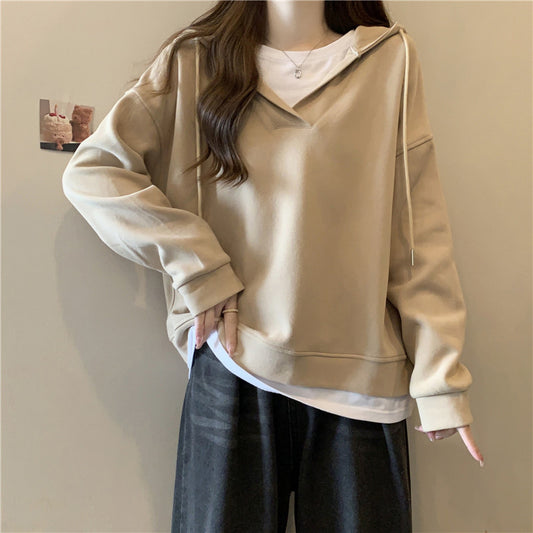 Løs Slankende Patchwork Falsk Todelt Top