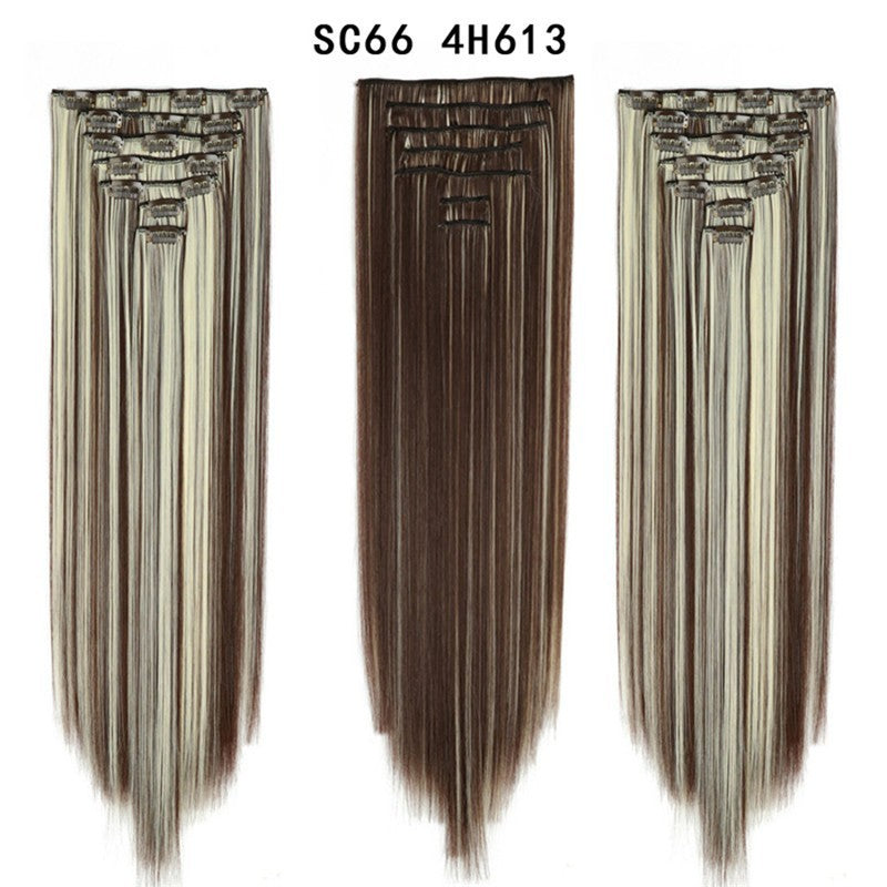 16 Card Seven-piece Hairpiece Clip Wig Beauty Chemical Fiber Wig Set Hair Extension