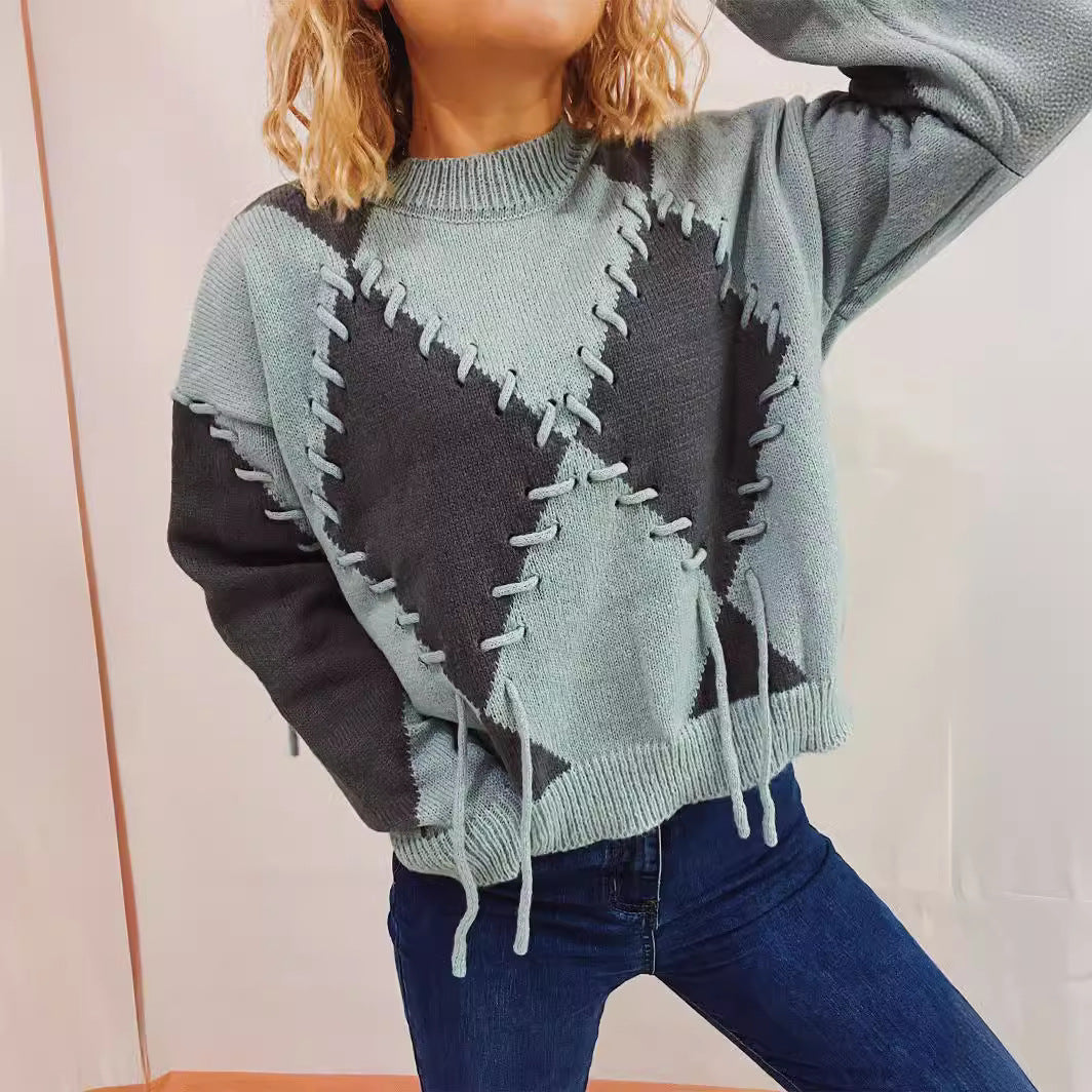 Fashion Personality Knitted Pullover Sweater Women