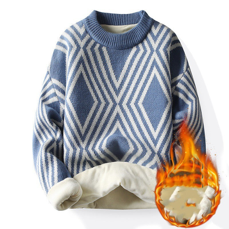 Rundhalset Cashmere Sweater Herrestrik