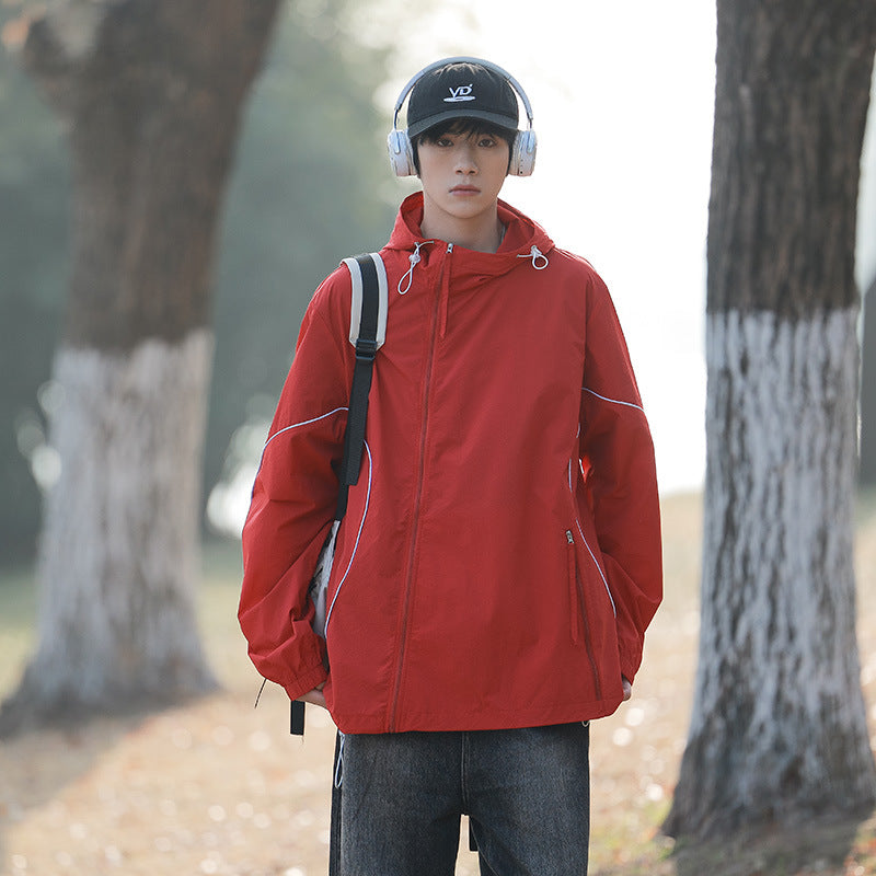 Summer Lightweight UV-protective Hooded Jacket Loose-fitting Outerwear