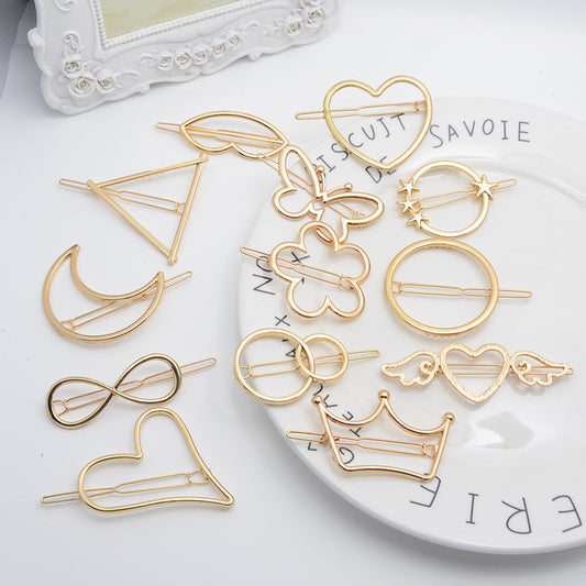 Cute Bow-knot Cupid And Heart-shaped Alloy Hair Clip With A Five-pointed Star Design