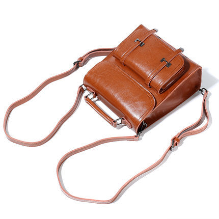Fashion Multi-functional Leather Backpack For College Students