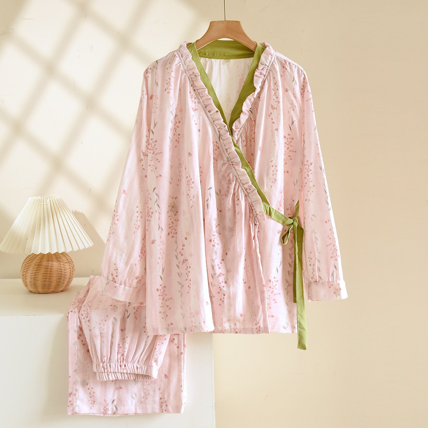 Womens Loose-fitting Long-sleeve Top And Pants Set
