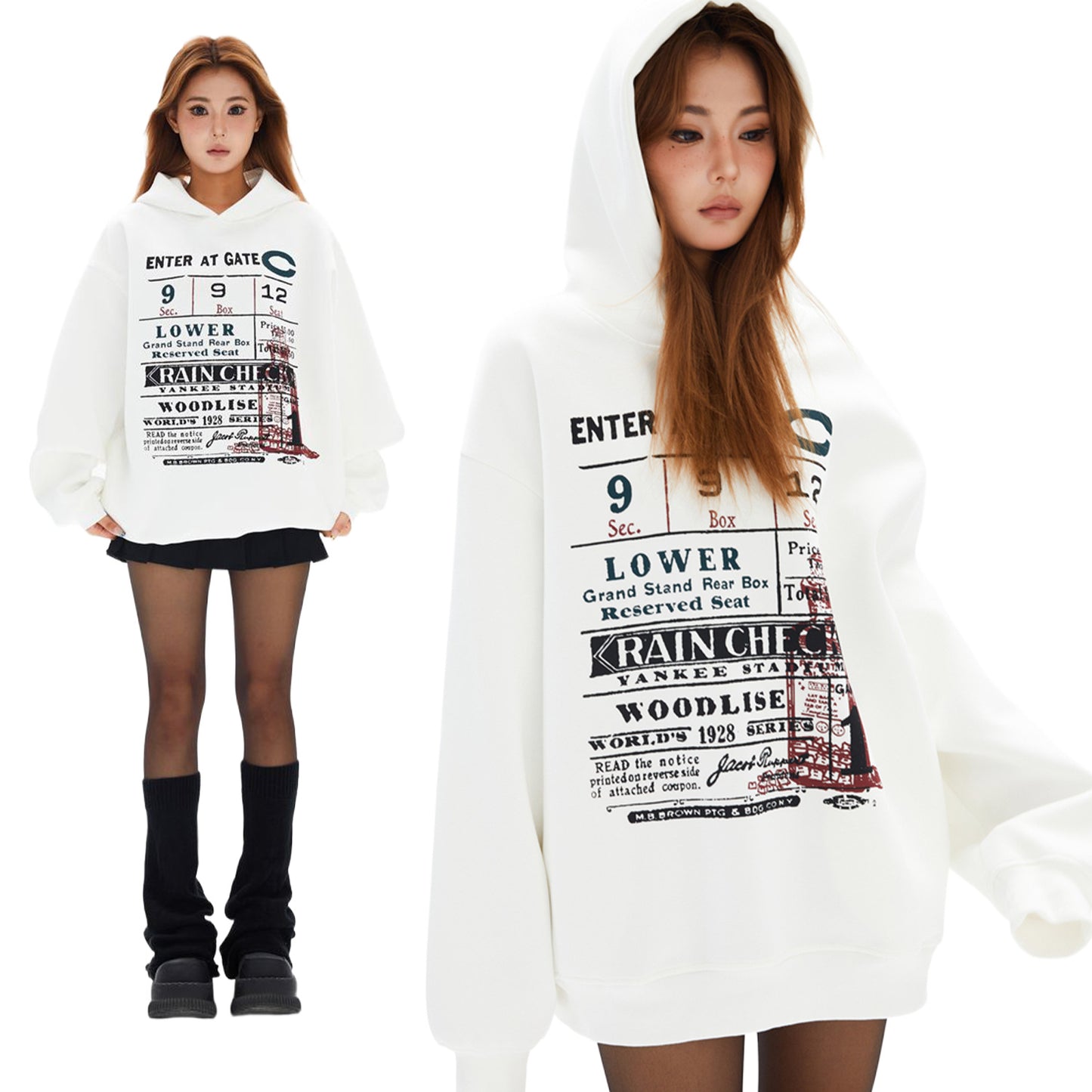 Women's American-style Retro Loose Hooded Sweater