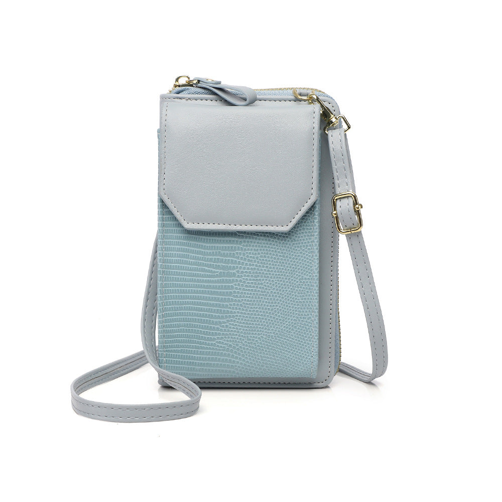 Zipper Wallet Snake Print All-match Korean Style Diagonal Shoulder Bag