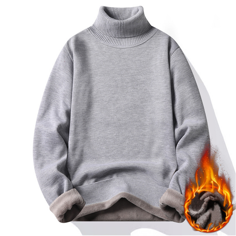 High-neck Men's Sweater Bottoming Plush
