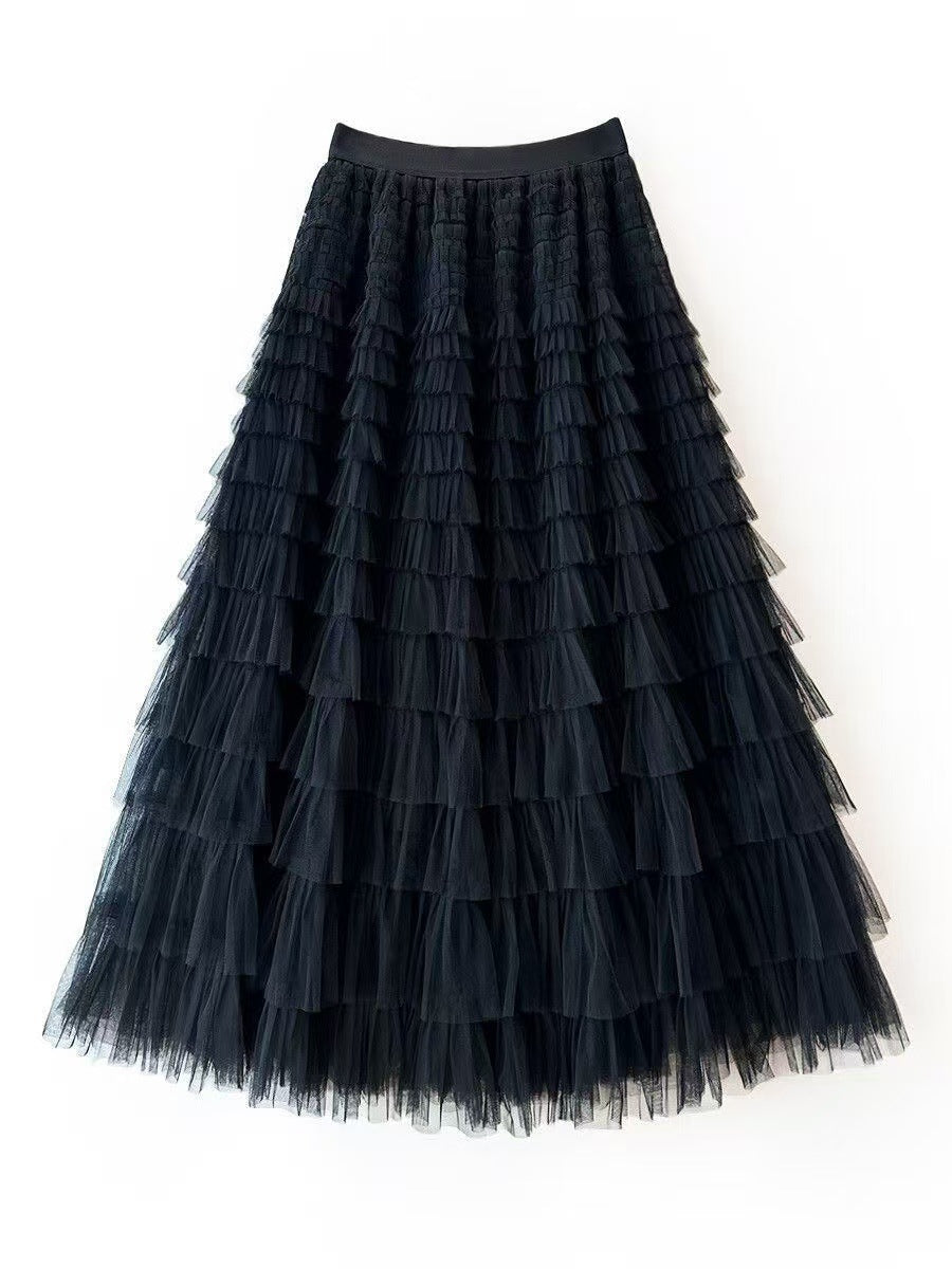 New Mesh Cake Skirt For Women Spring Style