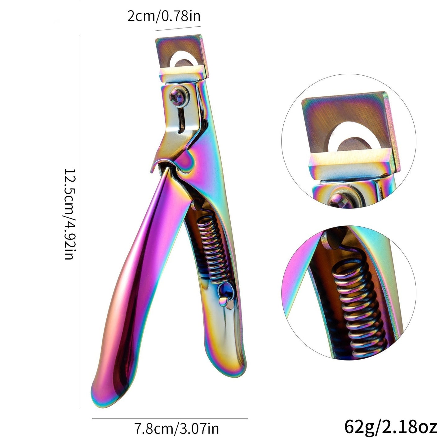 Nail Art Straight Cut Ribbon Titanium French U-shaped Scissors