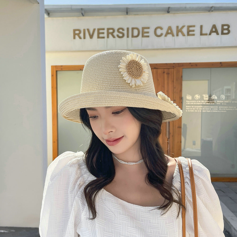 Women's Fashion Big Brim Solid Color Outdoor Sun Hat