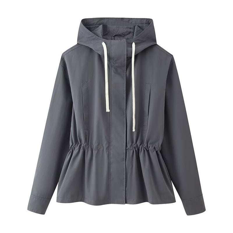 Kvinders Pendlerstil All-match Hættejakke Overalls Culottes