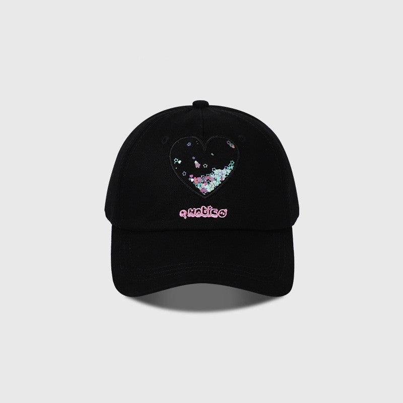 Simple And Stylish Personality Heart-shaped Floral Baseball Hat