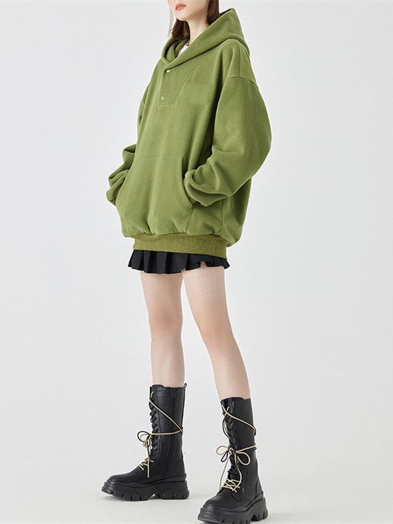Polarfleece Trendy Løs All-match Pullover Toppe