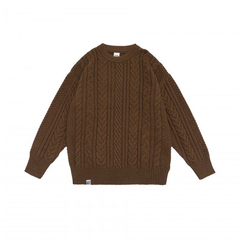 Japanese-style Retro Hemp Pattern Sweater