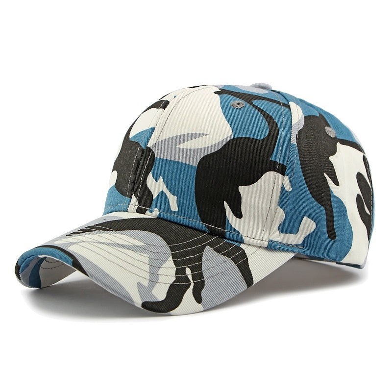 Camouflage Cotton Baseball Cap Outdoor Sun Protection Sports Hard Top Peak Cap