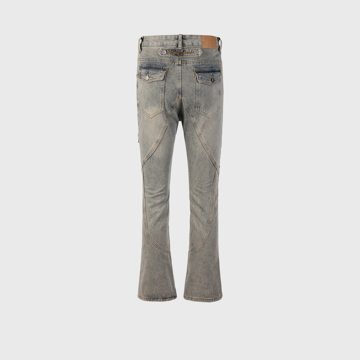 Women's Men's Button Zipper Decorations Trousers